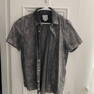 Men’s AE acid wash denim shirt